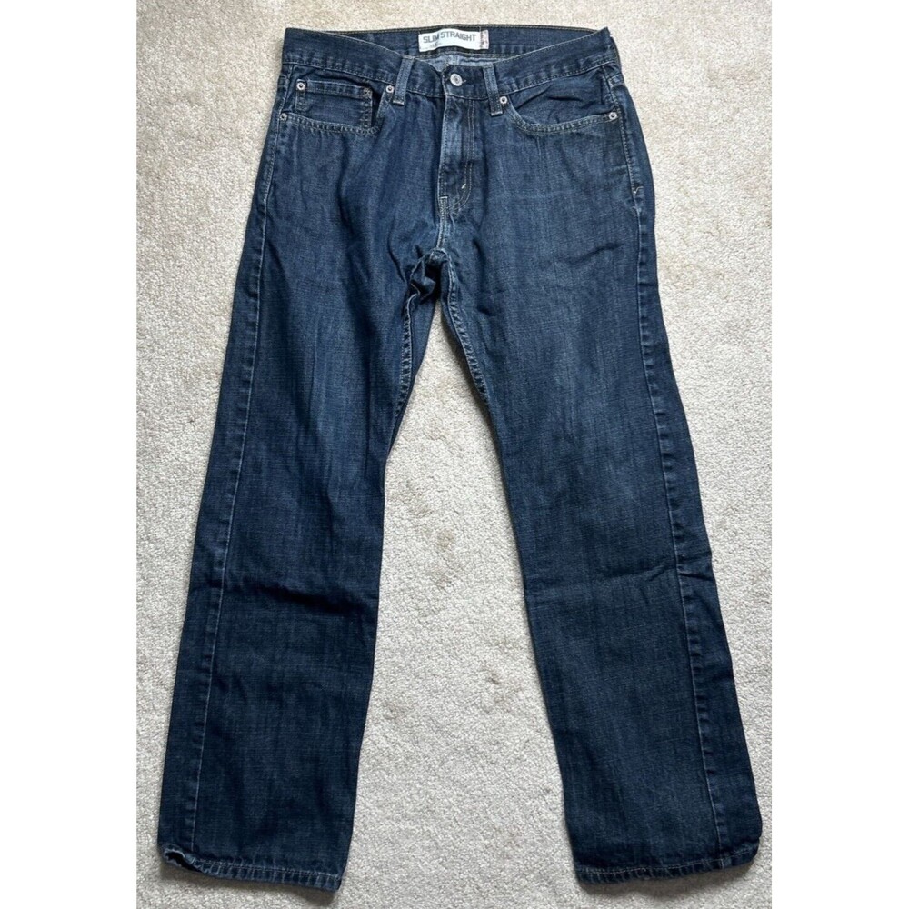 Levi's 514 Jeans Men's Size 32x30 Blue Slim Straight 100% Cotton Distressed